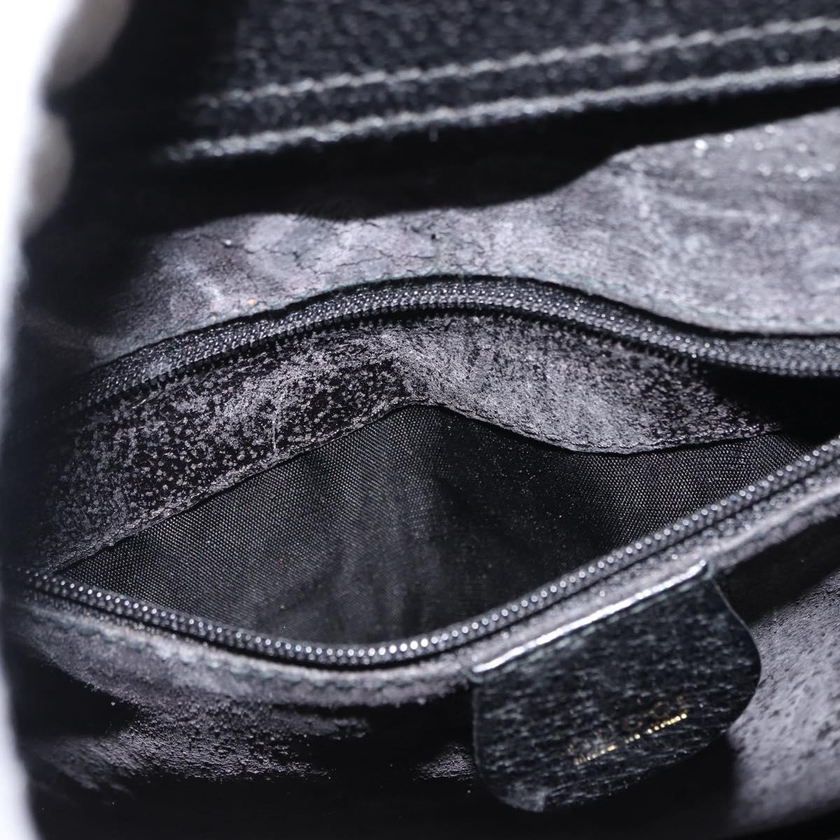 GUCCI Bamboo Hand Bag Leather Black Auth ep11149