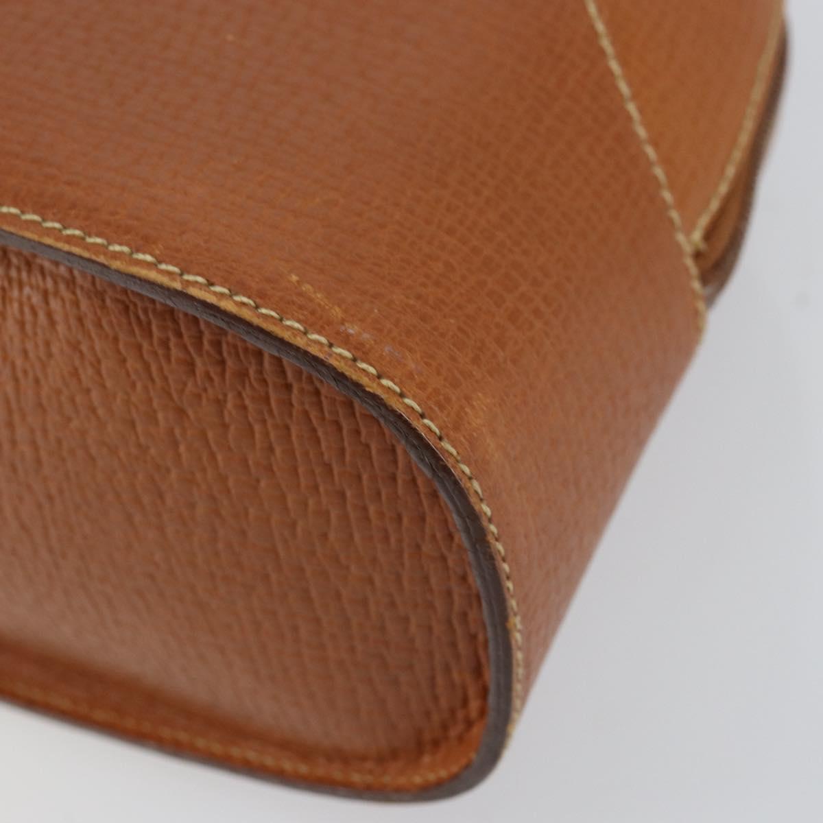 LOEWE Hand Bag Leather Brown Auth ep11153