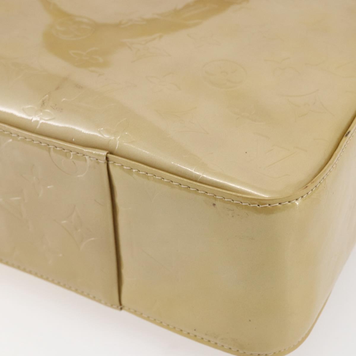 LOUIS VUITTON Monogram Vernis Columbus Tote Bag Beige M91023 LV Auth ep11155