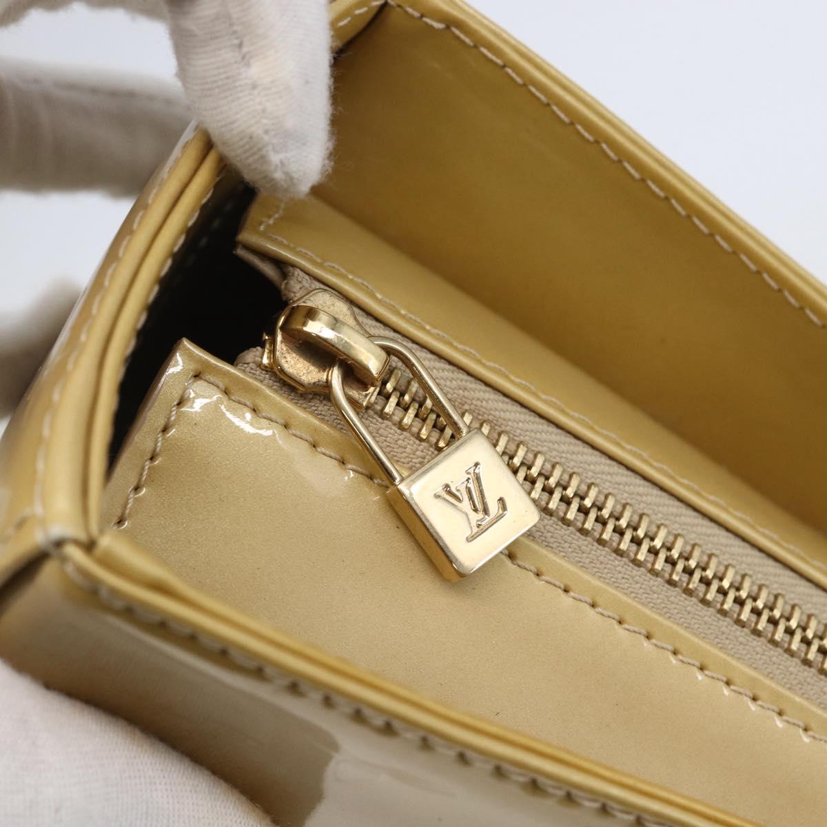 LOUIS VUITTON Monogram Vernis Columbus Tote Bag Beige M91023 LV Auth ep11155