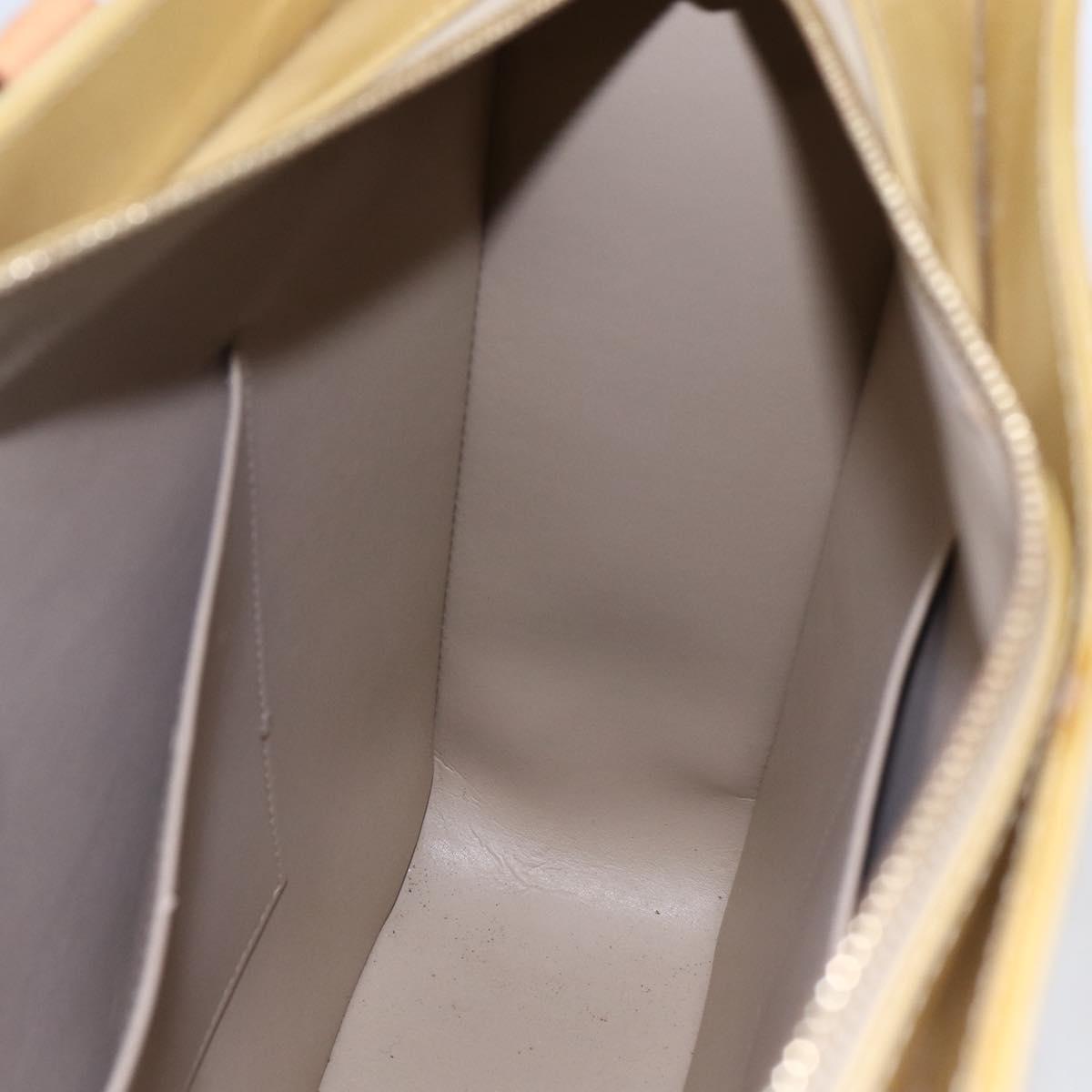 LOUIS VUITTON Monogram Vernis Columbus Tote Bag Beige M91023 LV Auth ep11155