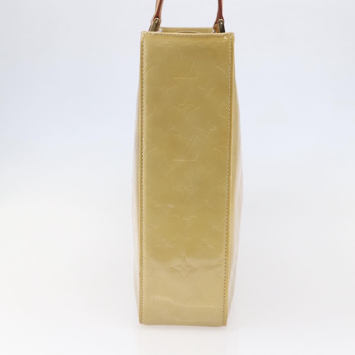 LOUIS VUITTON Monogram Vernis Columbus Tote Bag Beige M91023 LV Auth ep11155