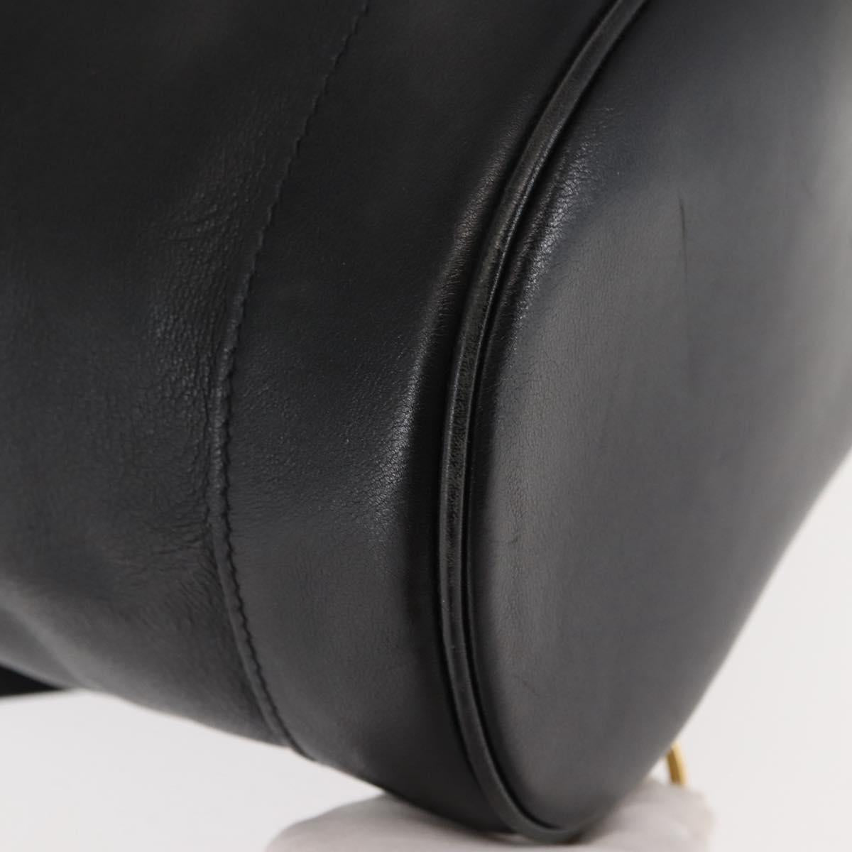 GUCCI Bamboo Body Bag Leather Black Auth ep11156