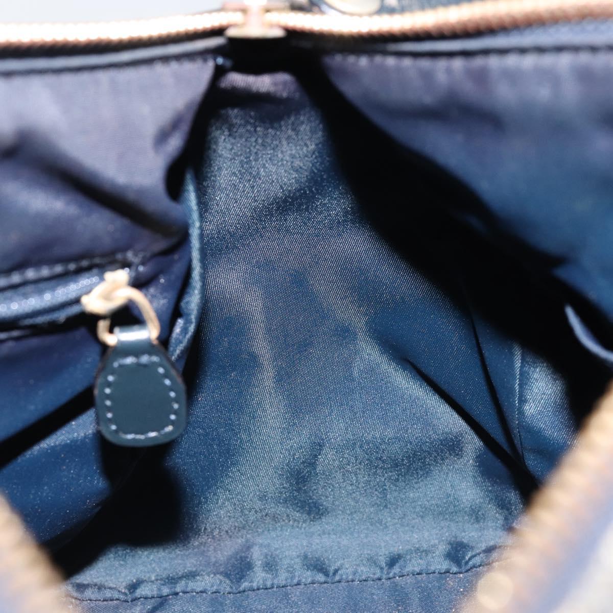 Christian Dior Trotter Canvas Hand Bag Canvas Navy Auth ep11158