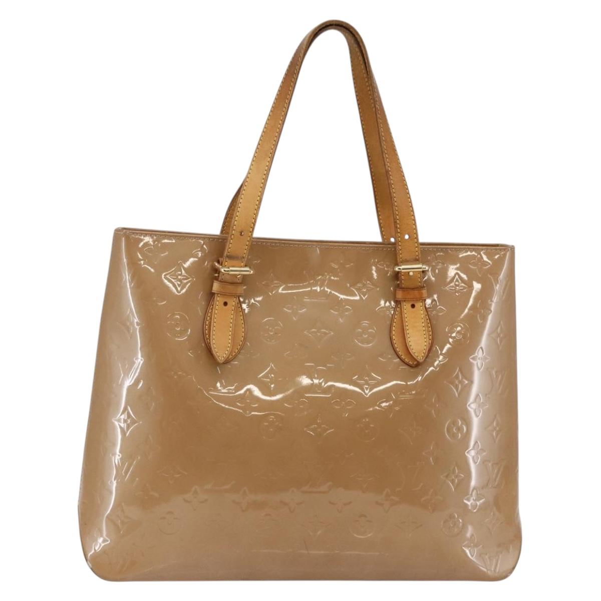 LOUIS VUITTON Monogram Vernis Brentwood Bag Noisette M91511 Auth ep11159