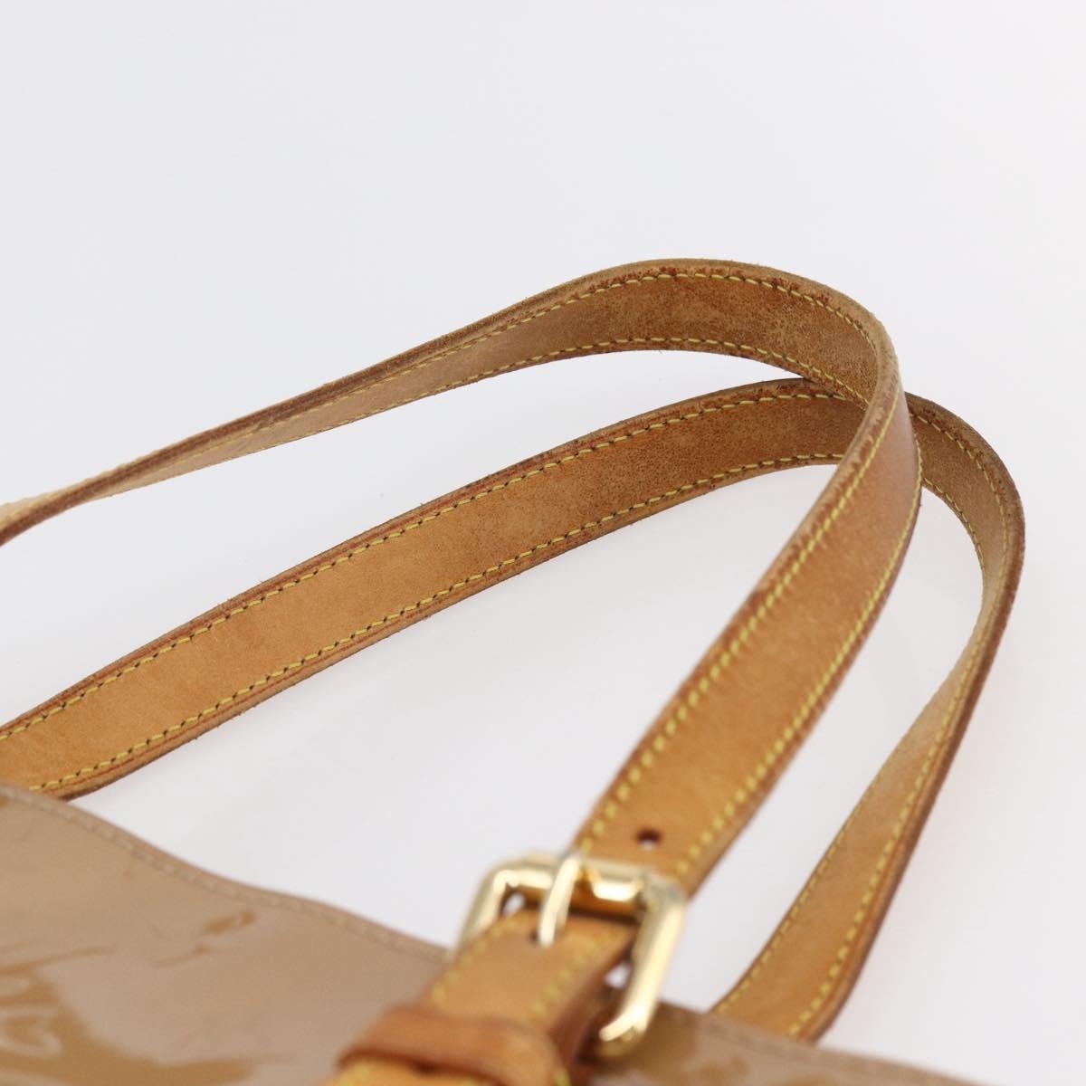 LOUIS VUITTON Monogram Vernis Brentwood Bag Noisette M91511 Auth ep11159