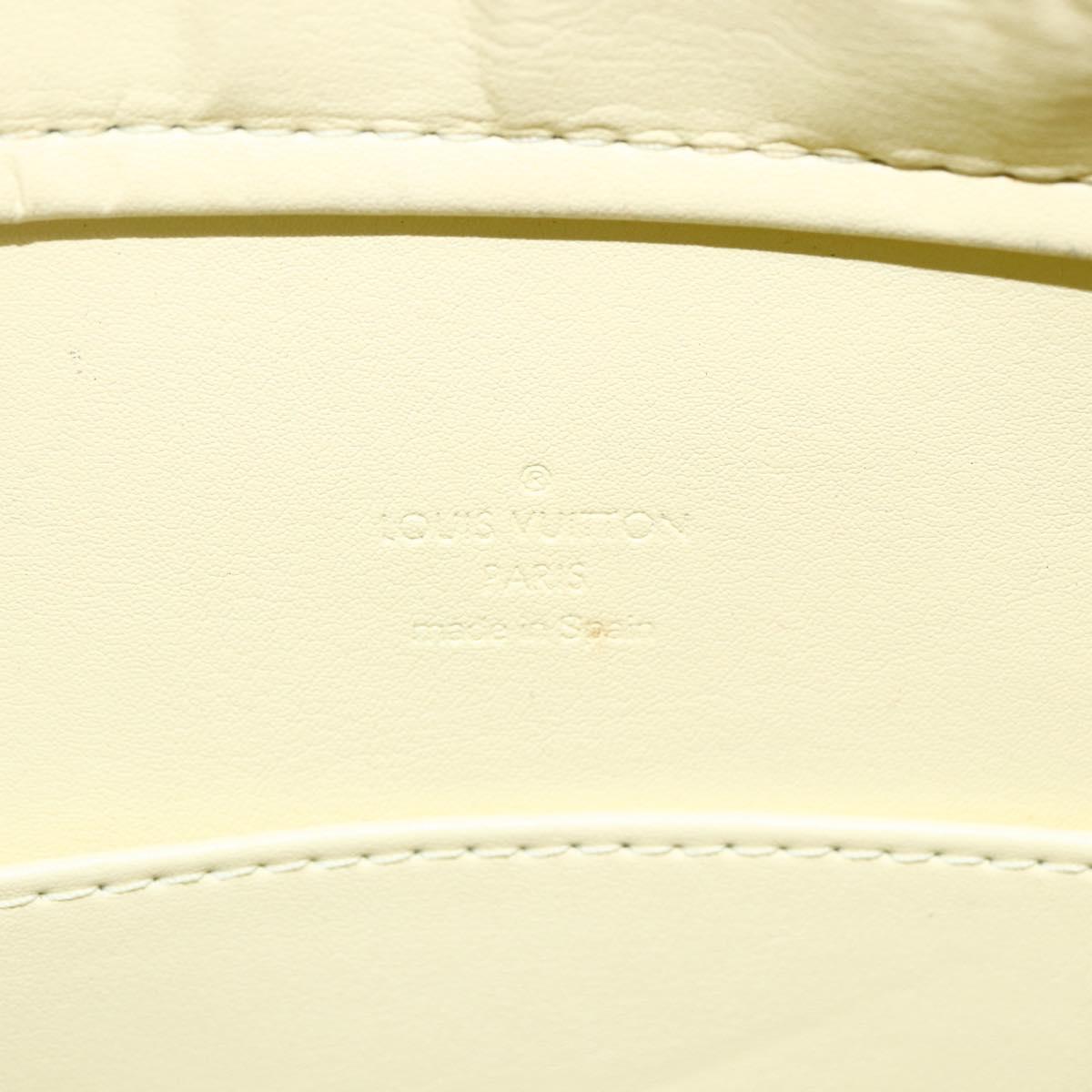 LOUIS VUITTON Monogram Vernis Columbus Tote Bag Lime Yellow M91047 Auth ep11160