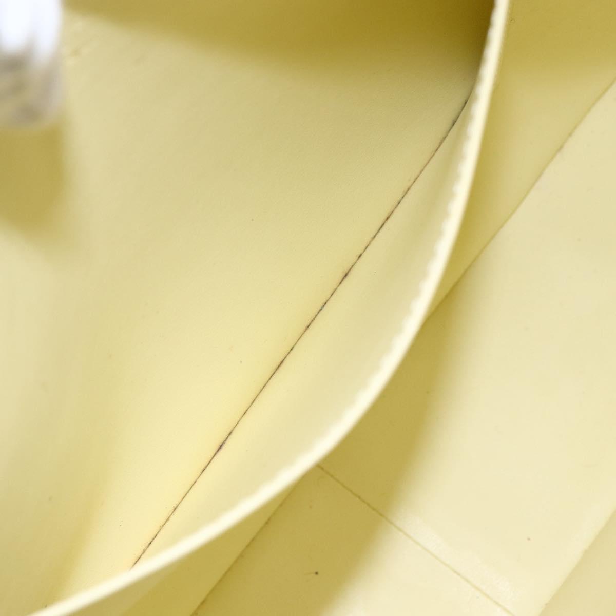 LOUIS VUITTON Monogram Vernis Columbus Tote Bag Lime Yellow M91047 Auth ep11160