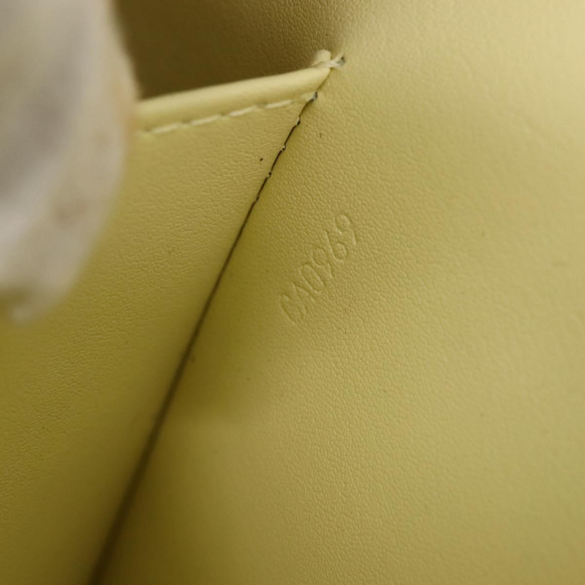 LOUIS VUITTON Monogram Vernis Columbus Tote Bag Lime Yellow M91047 Auth ep11160
