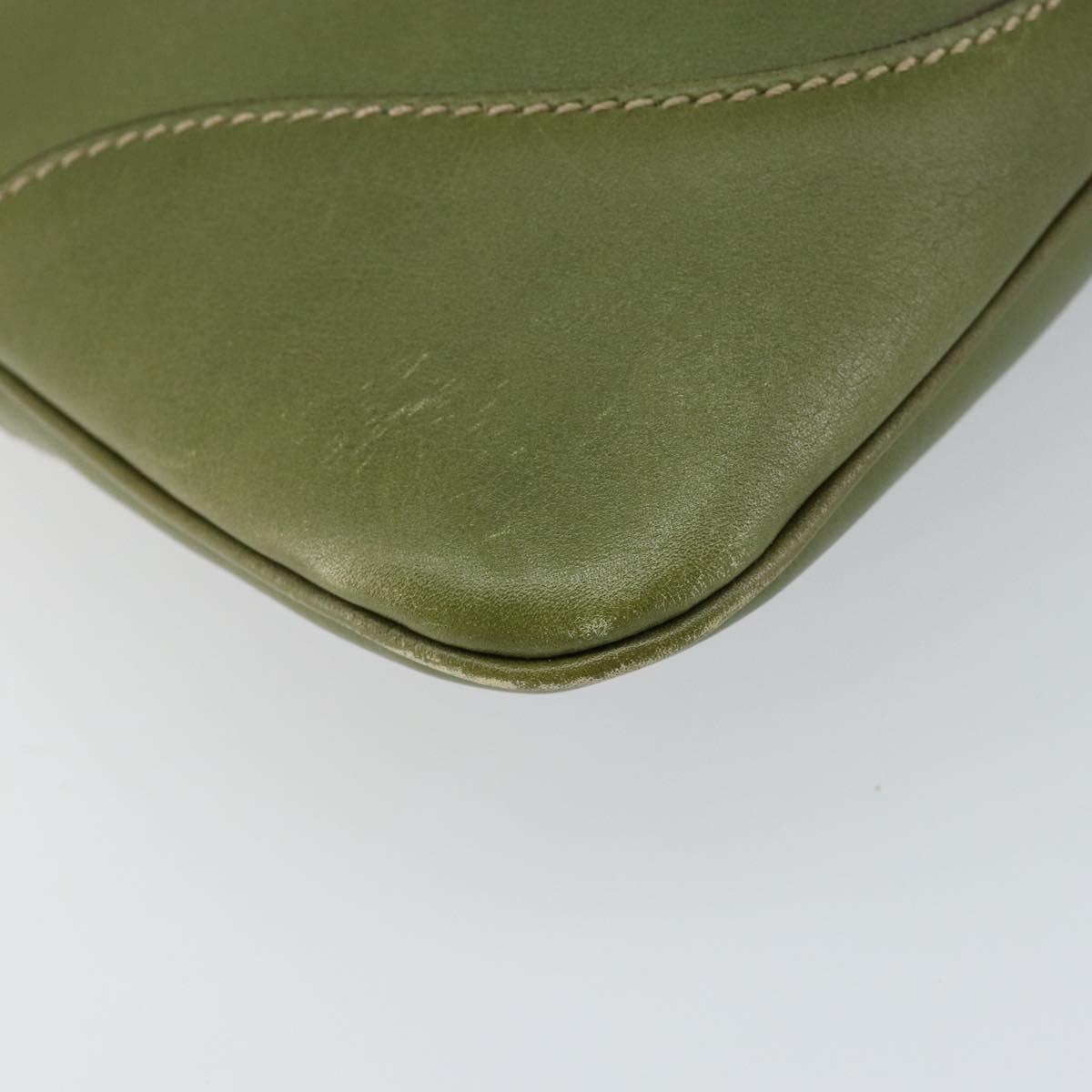 GUCCI Sherry Line Jackie Shoulder Bag Leather Green Brown Auth ep11162