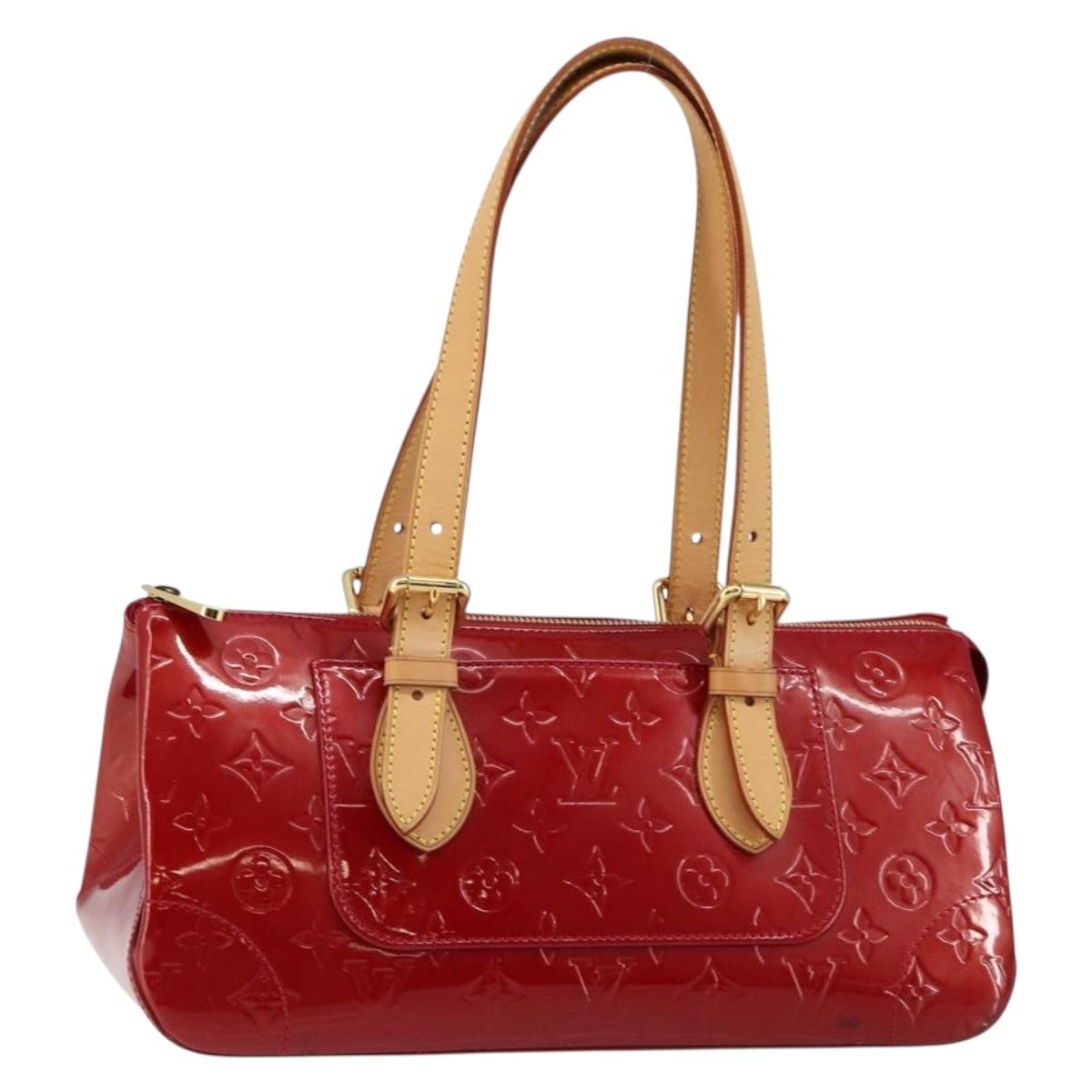 LOUIS VUITTON Vernis Rosewood Avenue Bag Pomme D'amour M93507 LV Auth ep11165