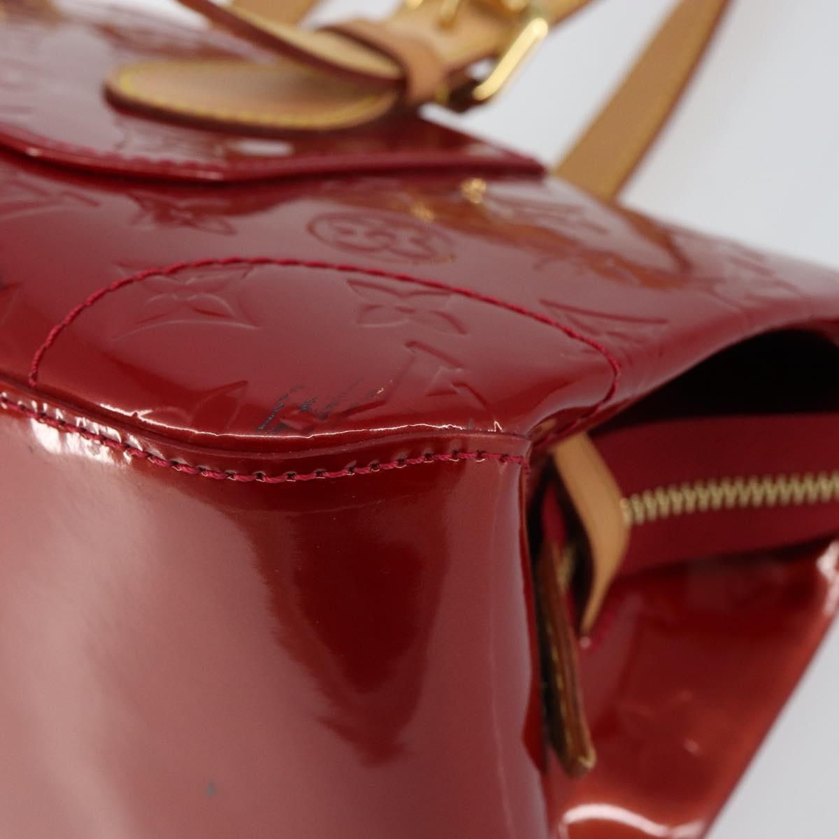 LOUIS VUITTON Vernis Rosewood Avenue Bag Pomme D'amour M93507 LV Auth ep11165