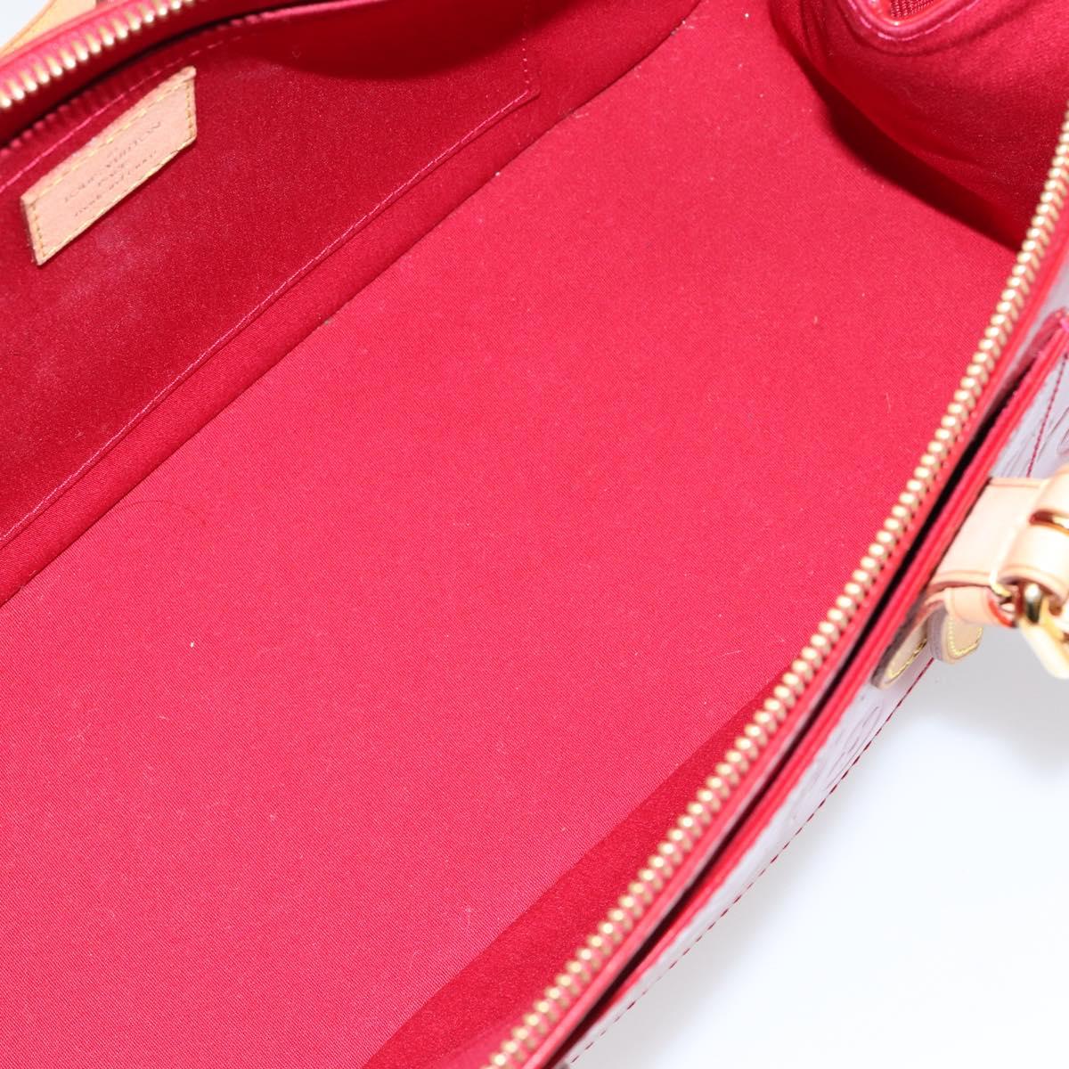 LOUIS VUITTON Vernis Rosewood Avenue Bag Pomme D'amour M93507 LV Auth ep11165