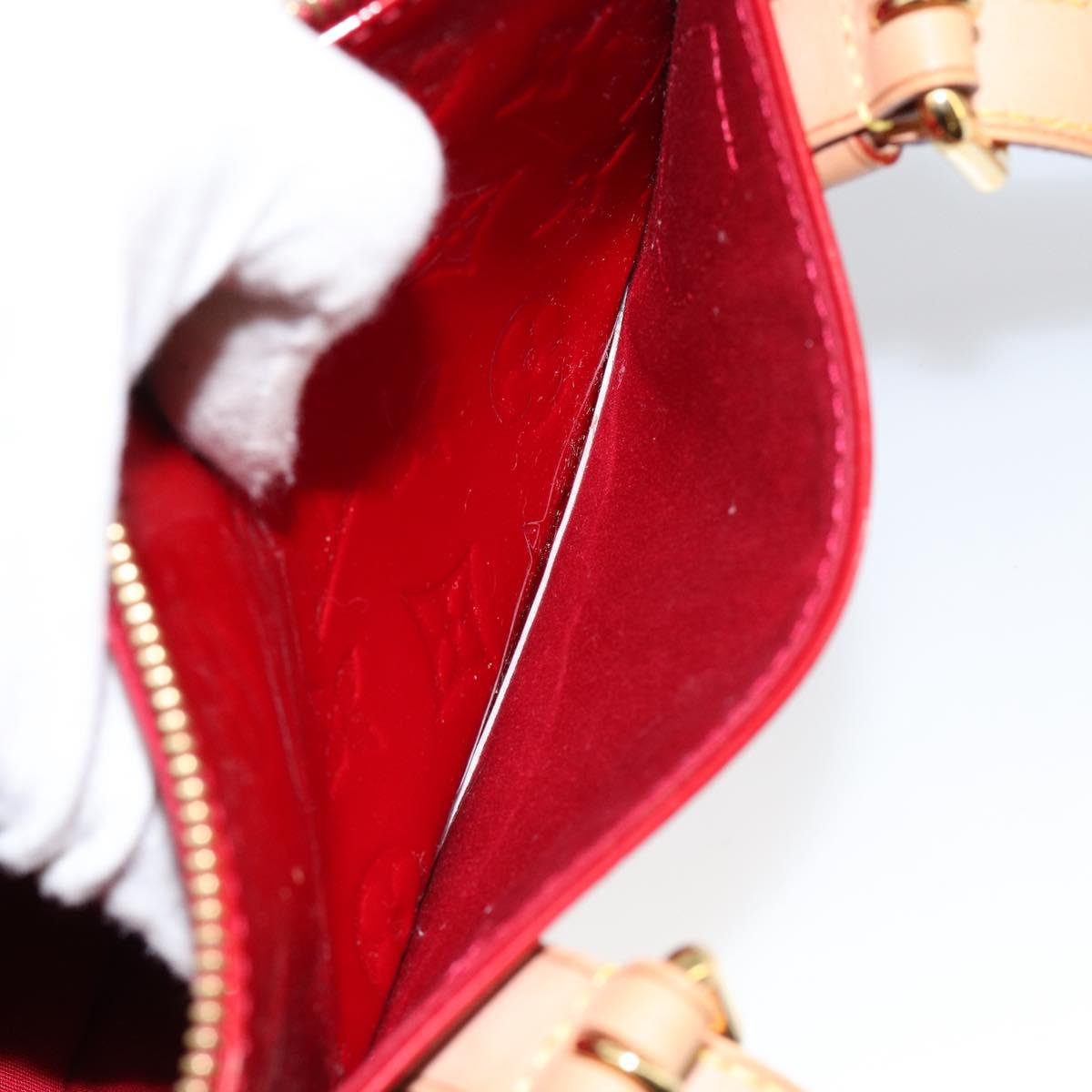 LOUIS VUITTON Vernis Rosewood Avenue Bag Pomme D'amour M93507 LV Auth ep11165