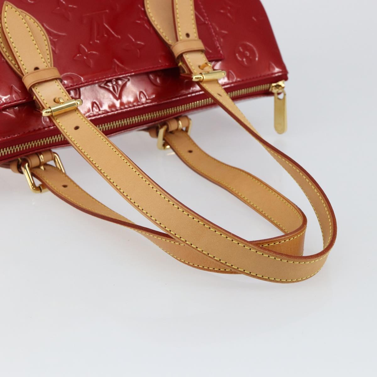 LOUIS VUITTON Vernis Rosewood Avenue Bag Pomme D'amour M93507 LV Auth ep11165
