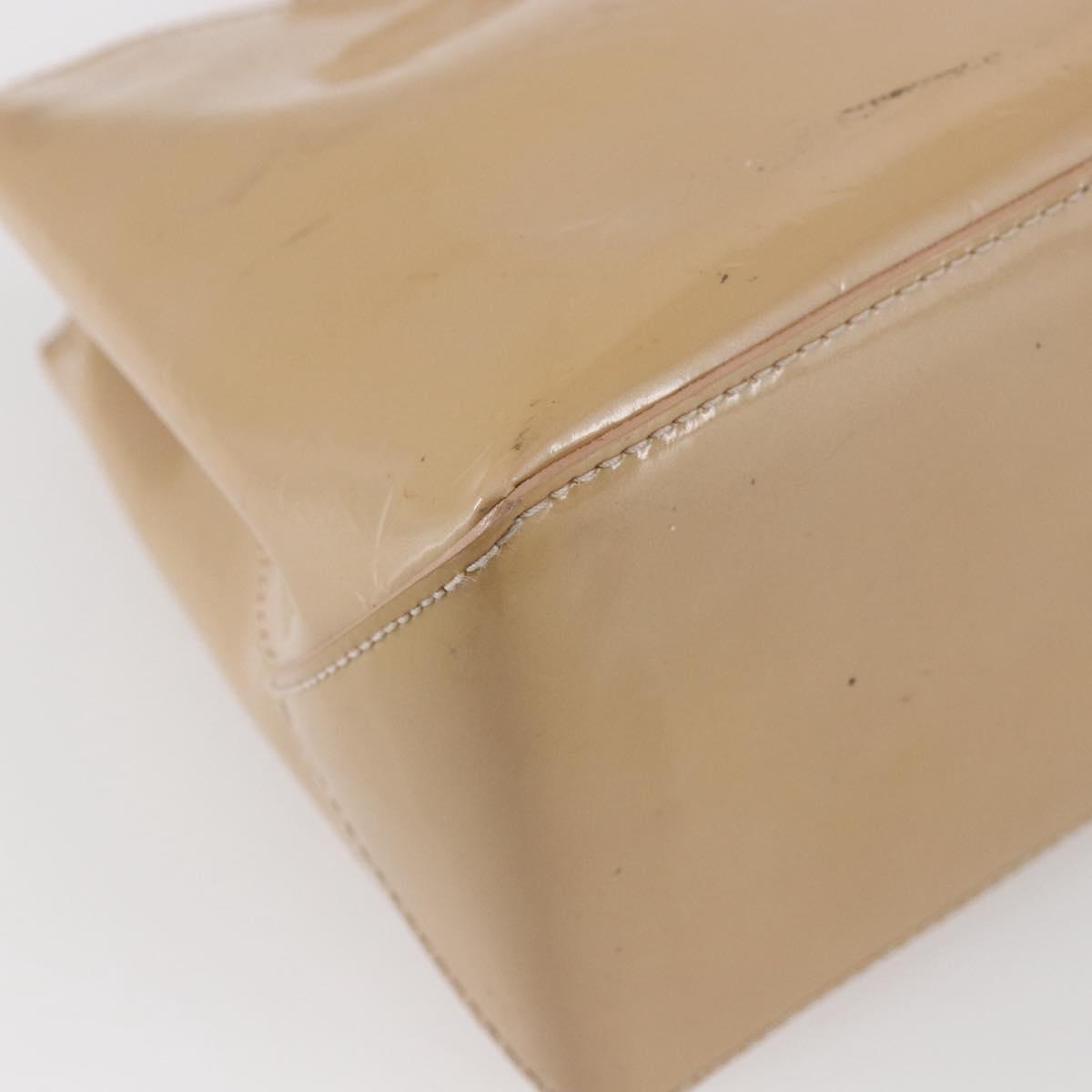 LOUIS VUITTON Vernis Wilshire PM Hand Bag Rose Flow Lantern M91642 Auth ep11166