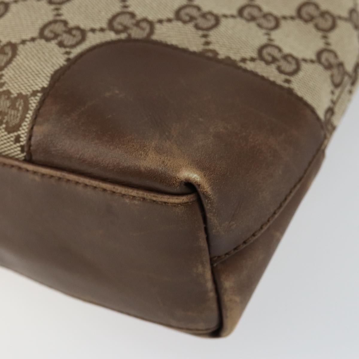 GUCCI GG Canvas Shoulder Bag Beige Brown Auth ep11167