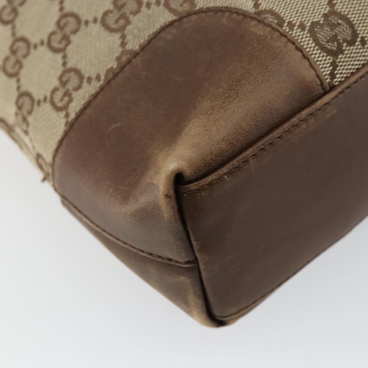 GUCCI GG Canvas Shoulder Bag Beige Brown Auth ep11167