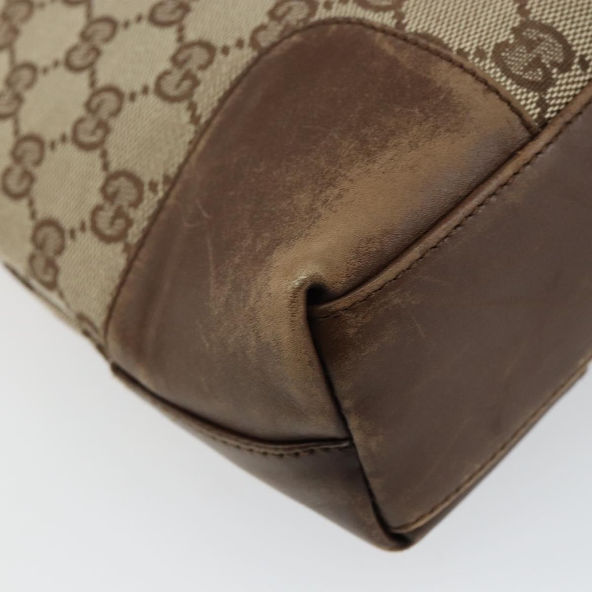 GUCCI GG Canvas Shoulder Bag Beige Brown Auth ep11167