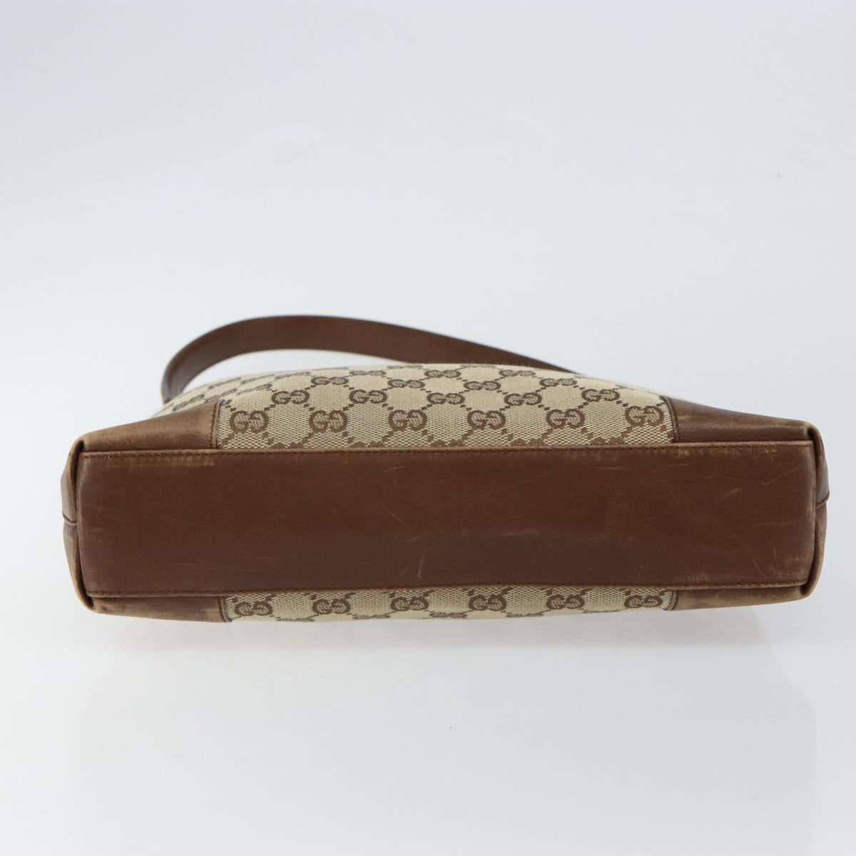 GUCCI GG Canvas Shoulder Bag Beige Brown Auth ep11167