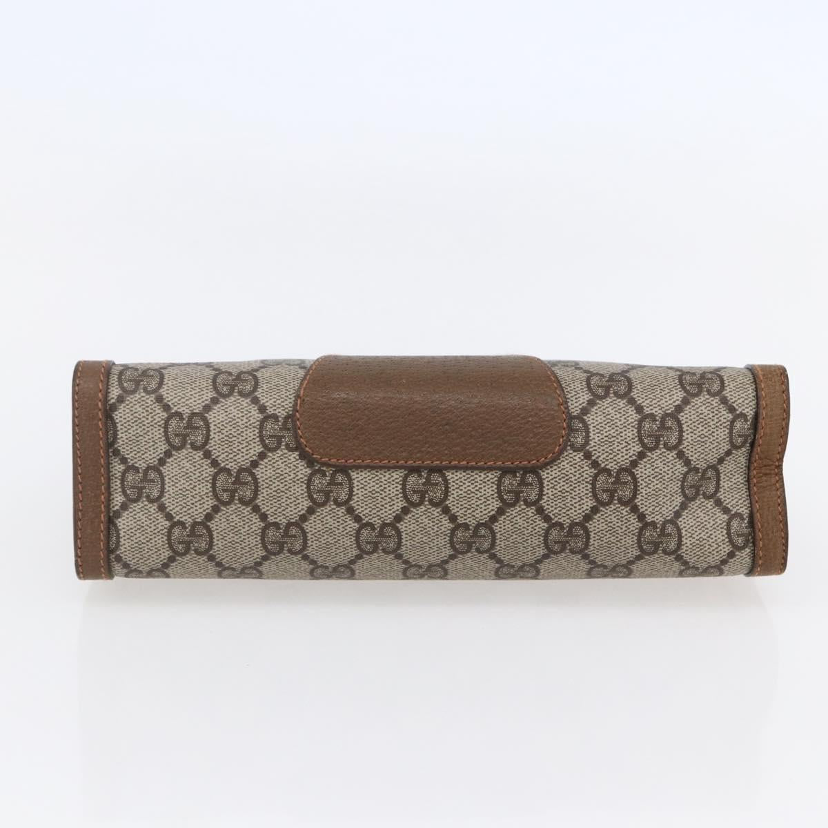 GUCCI GG Supreme Web Sherry Line Bag PVC Beige Gold 89 01 032 Auth ep11168