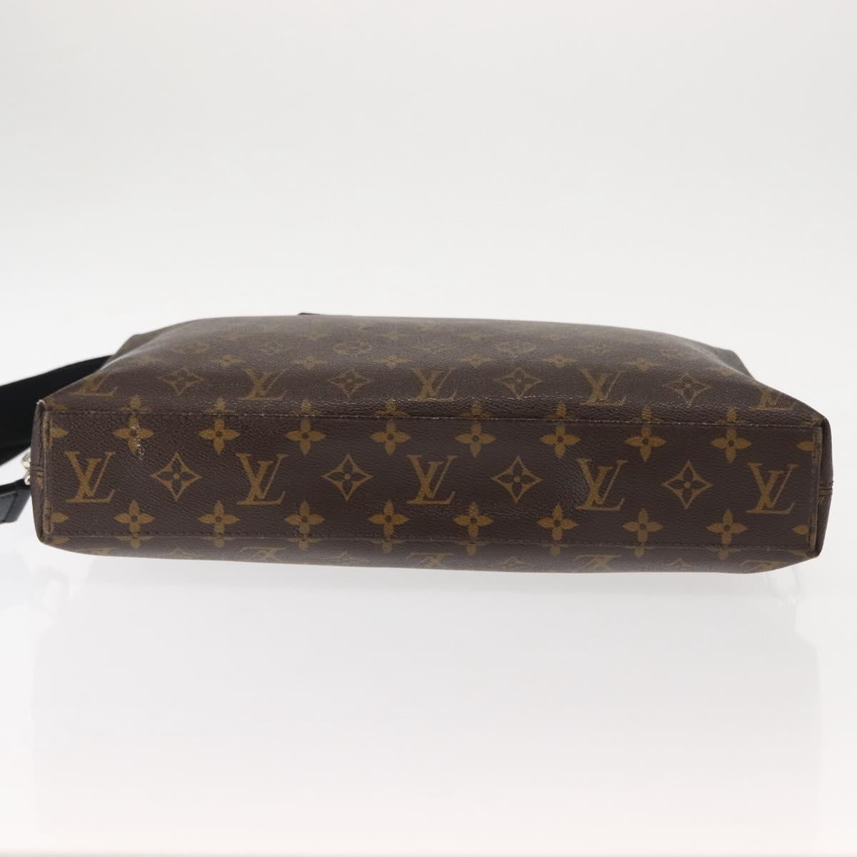 LOUIS VUITTON Monogram Macassar Porte Documents Jules NM Bag M40868 Auth ep11170