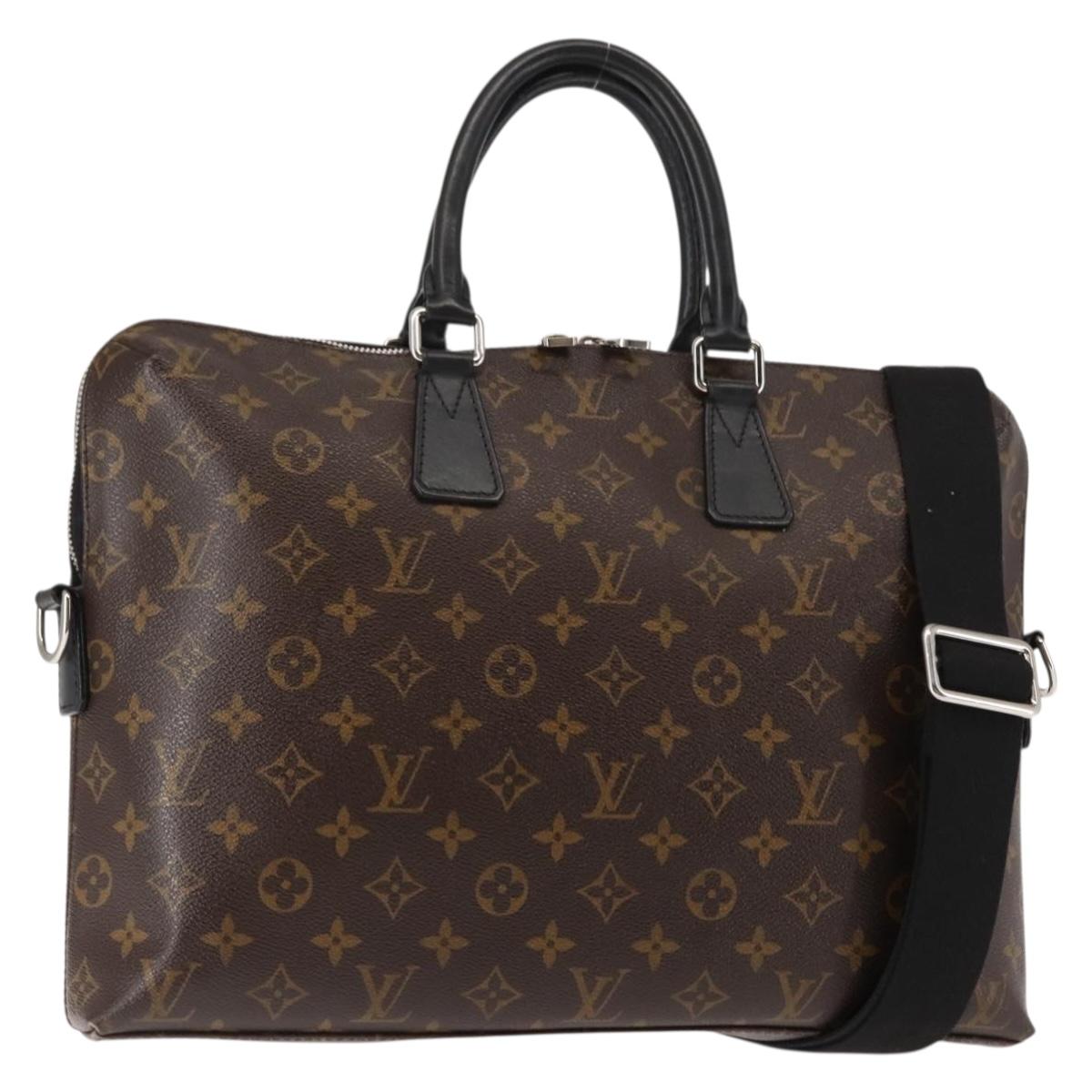 LOUIS VUITTON Monogram Macassar Porte Documents Jules NM Bag M40868 Auth ep11170