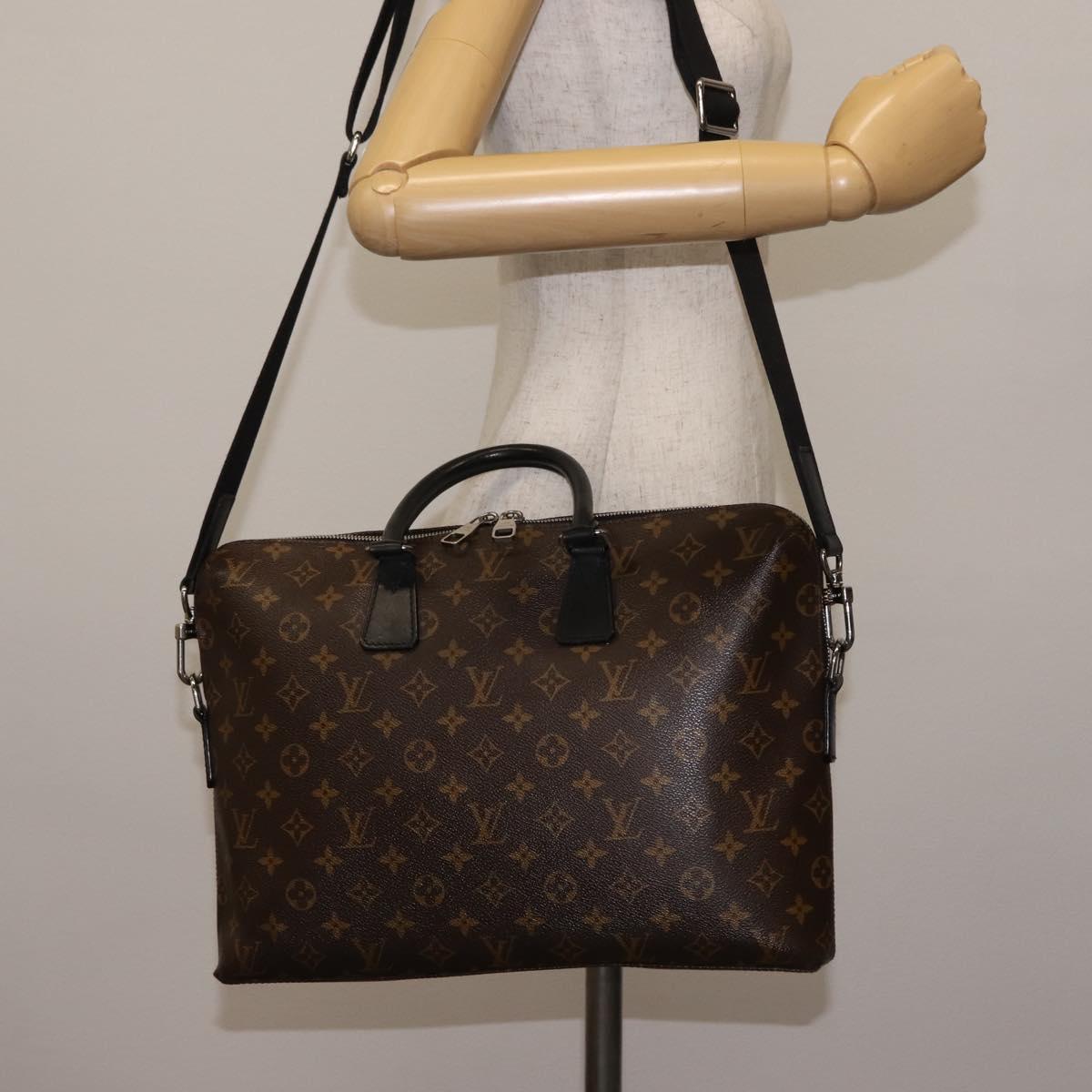 LOUIS VUITTON Monogram Macassar Porte Documents Jules NM Bag M40868 Auth ep11170