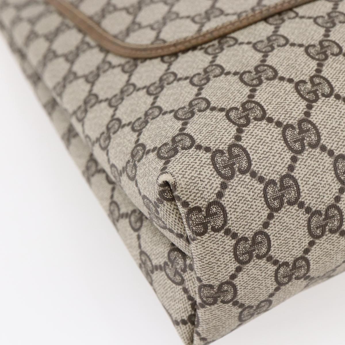 GUCCI GG Supreme Web Sherry Line Tote Bag PVC Beige 37 02 2140 Auth ep11172