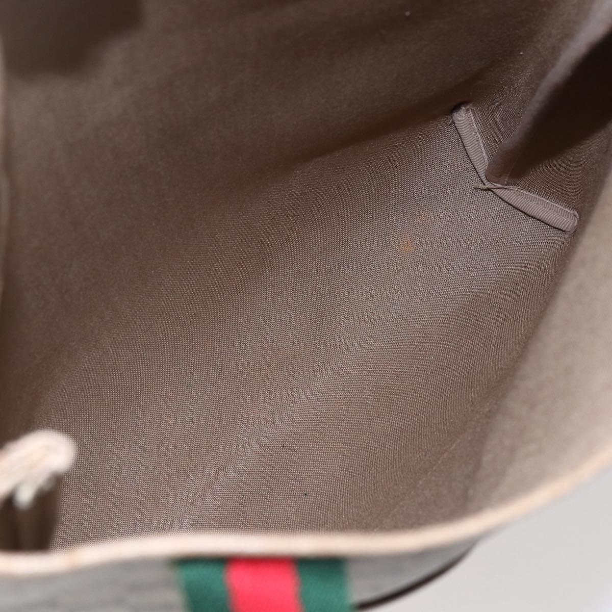 GUCCI GG Supreme Web Sherry Line Tote Bag PVC Beige 37 02 2140 Auth ep11172