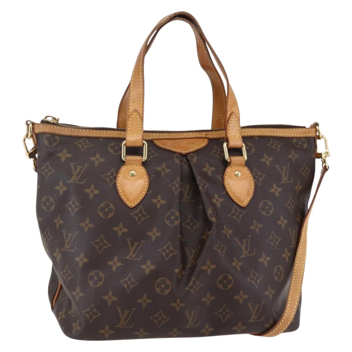 LOUIS VUITTON Monogram Palermo PM Tote Bag 2way M40145 LV Auth ep11173