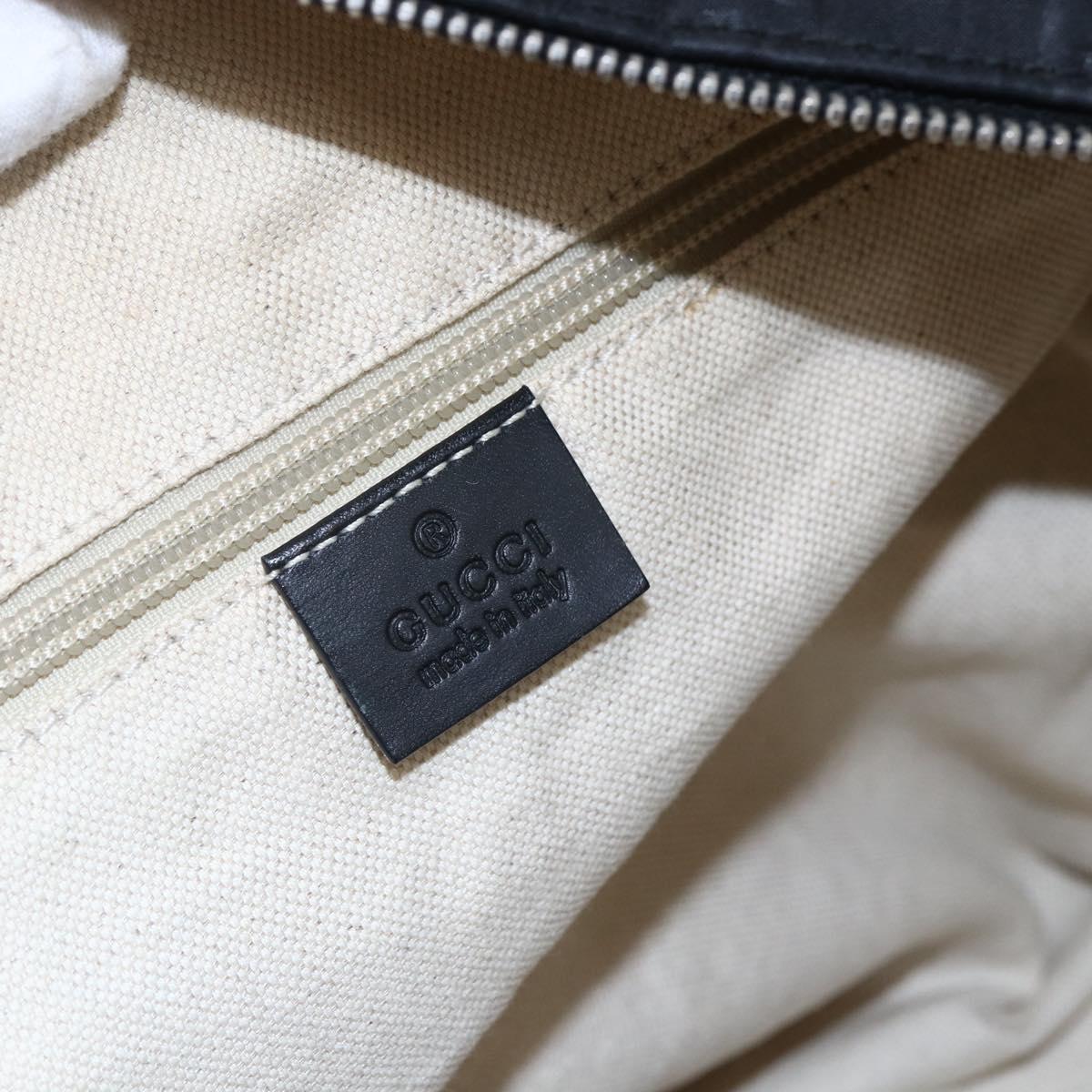 GUCCI GG Canvas Shoulder Bag Nylon Black Silver 308840 Auth ep11174