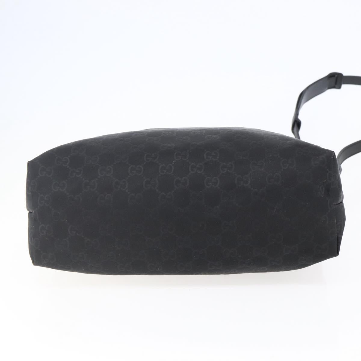 GUCCI GG Canvas Shoulder Bag Nylon Black Silver 308840 Auth ep11174