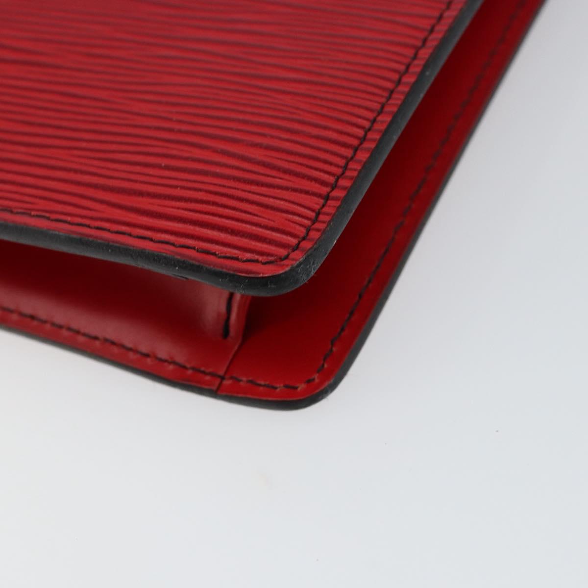 LOUIS VUITTON Epi Montaigne 23 Clutch Bag Red M52667 LV Auth ep11175