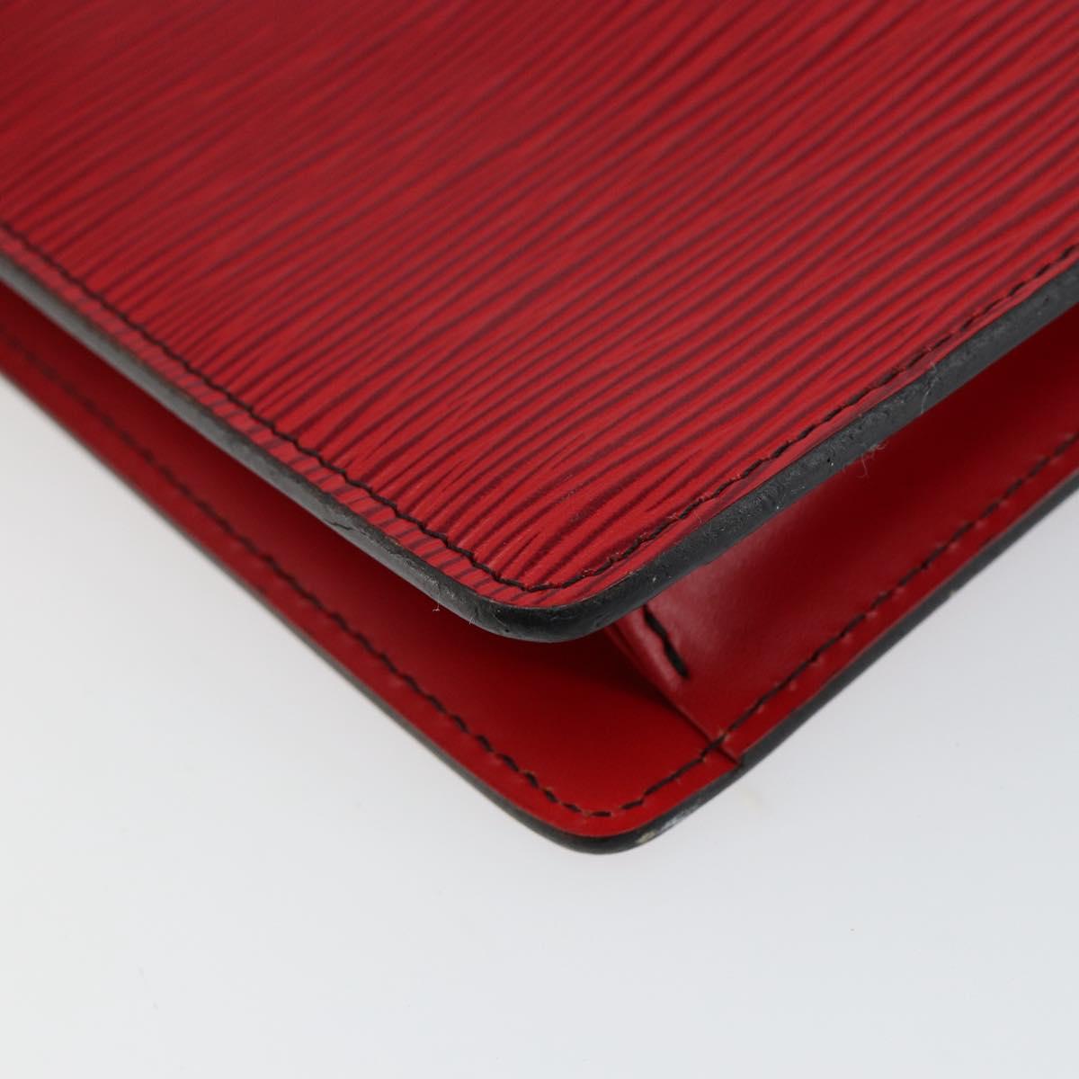 LOUIS VUITTON Epi Montaigne 23 Clutch Bag Red M52667 LV Auth ep11175