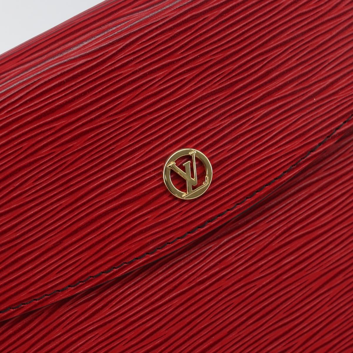LOUIS VUITTON Epi Montaigne 23 Clutch Bag Red M52667 LV Auth ep11175
