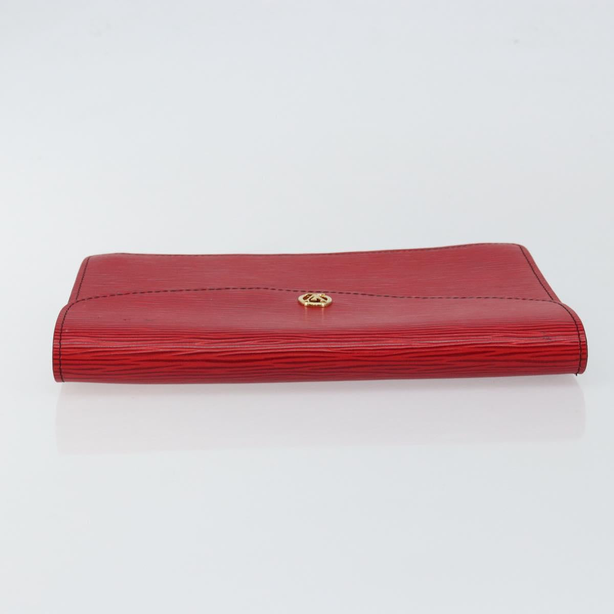 LOUIS VUITTON Epi Montaigne 23 Clutch Bag Red M52667 LV Auth ep11175