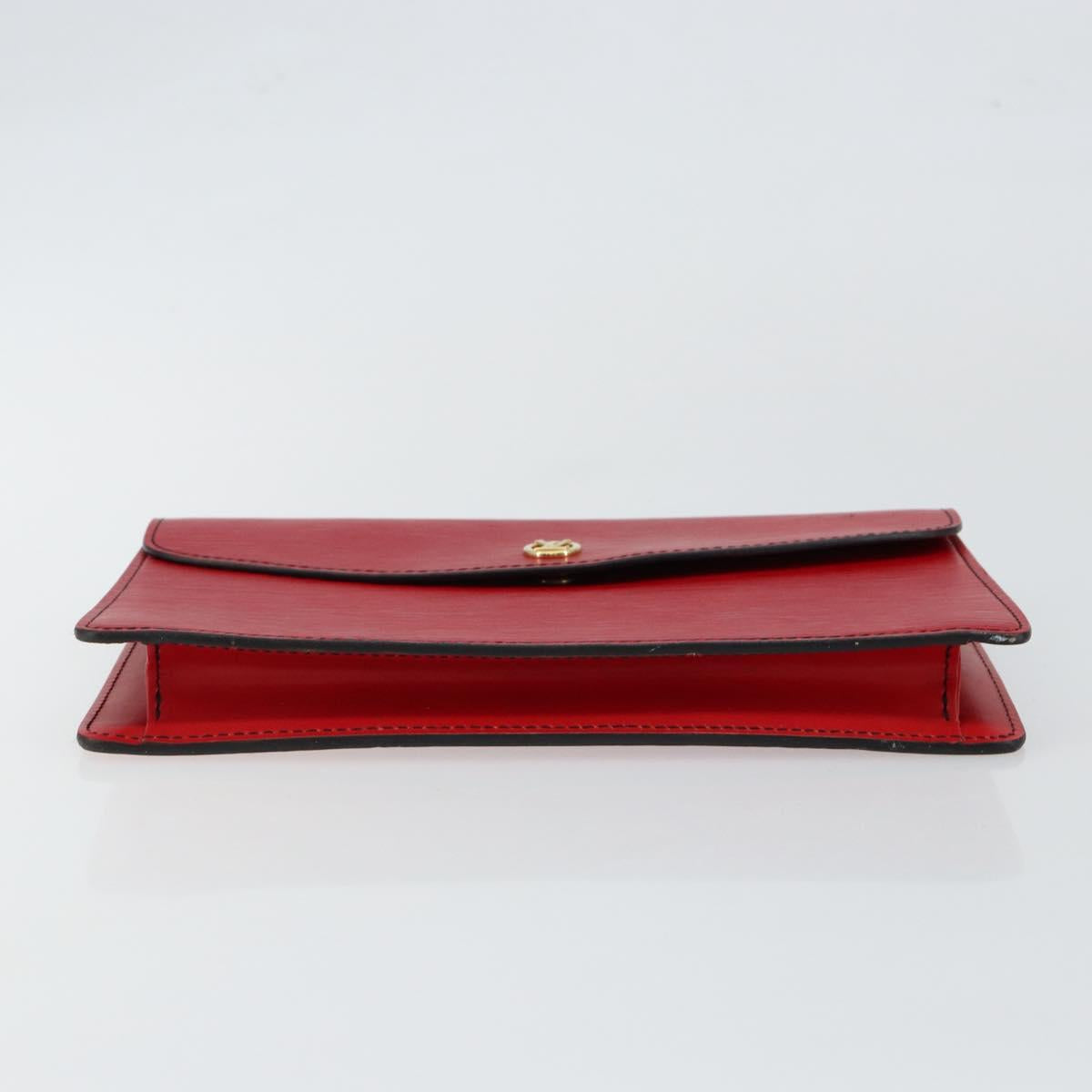LOUIS VUITTON Epi Montaigne 23 Clutch Bag Red M52667 LV Auth ep11175