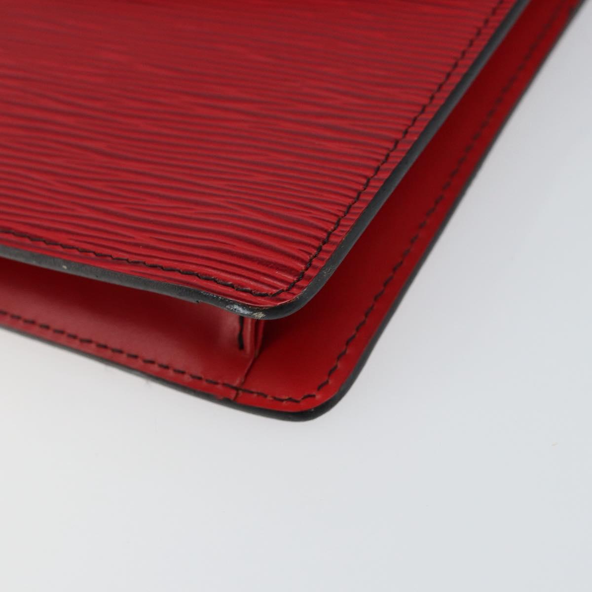 LOUIS VUITTON Epi Montaigne 23 Clutch Bag Red M52667 LV Auth ep11175