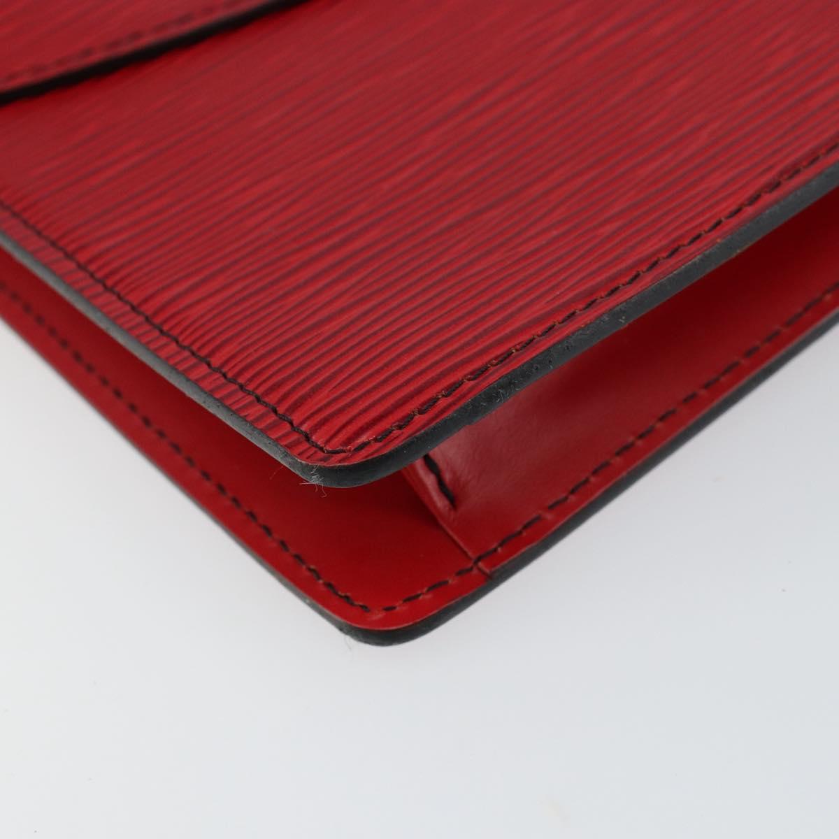 LOUIS VUITTON Epi Montaigne 23 Clutch Bag Red M52667 LV Auth ep11175