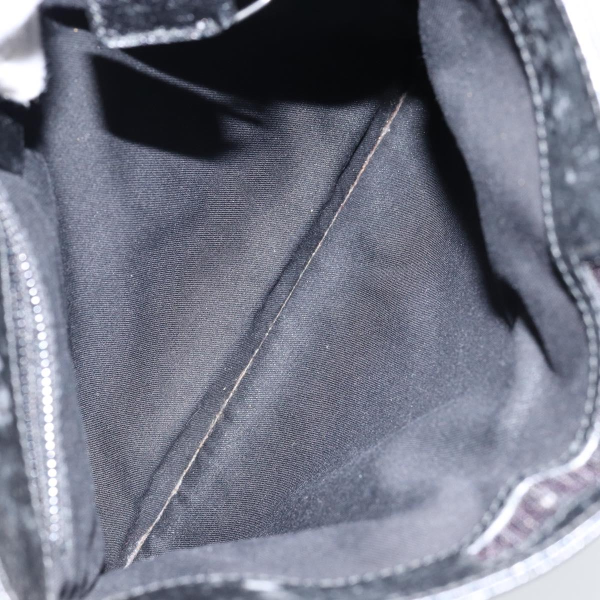 GUCCI GG Canvas Shoulder Bag Black Silver 27639 Auth ep11186