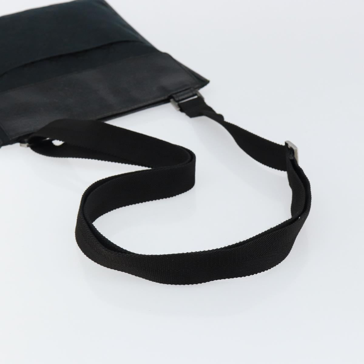 GUCCI GG Canvas Shoulder Bag Black Silver 27639 Auth ep11186A