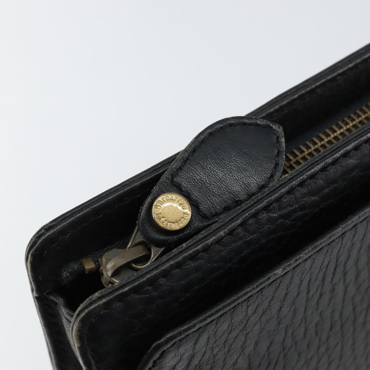 Burberrys Clutch Bag Leather Black Auth ep11188