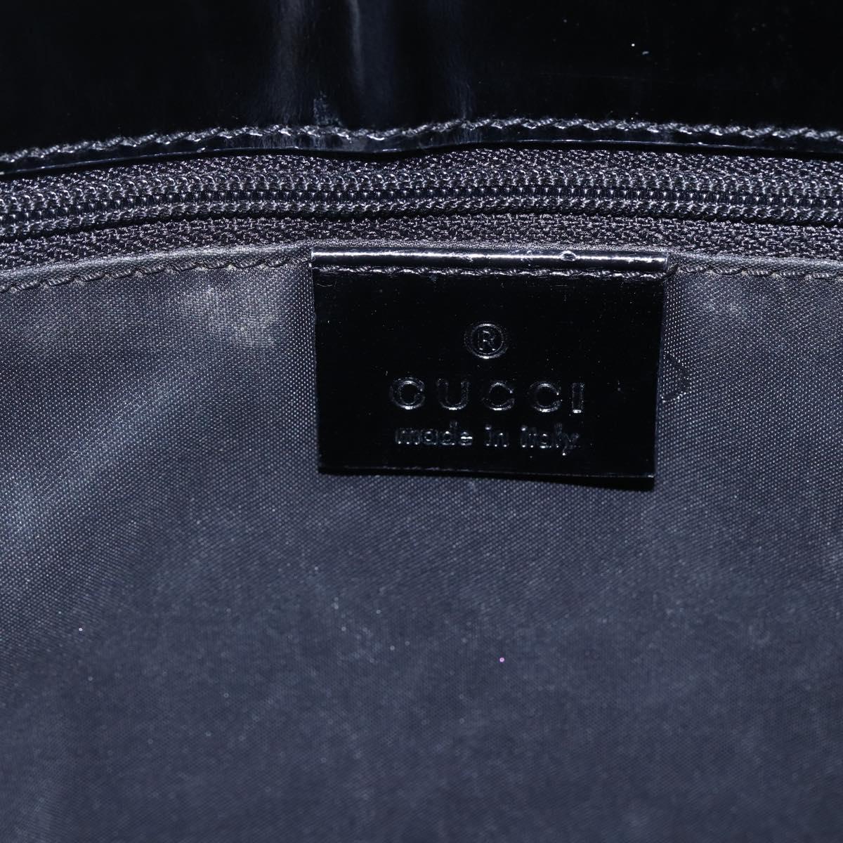 GUCCI GG Canvas Tote Bag Nylon Black Auth ep11191