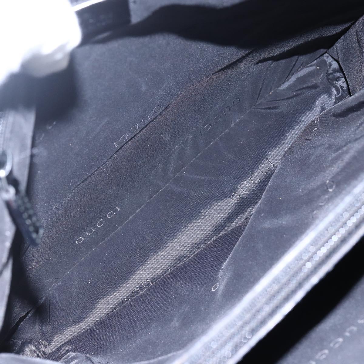 GUCCI GG Canvas Tote Bag Nylon Black Auth ep11191