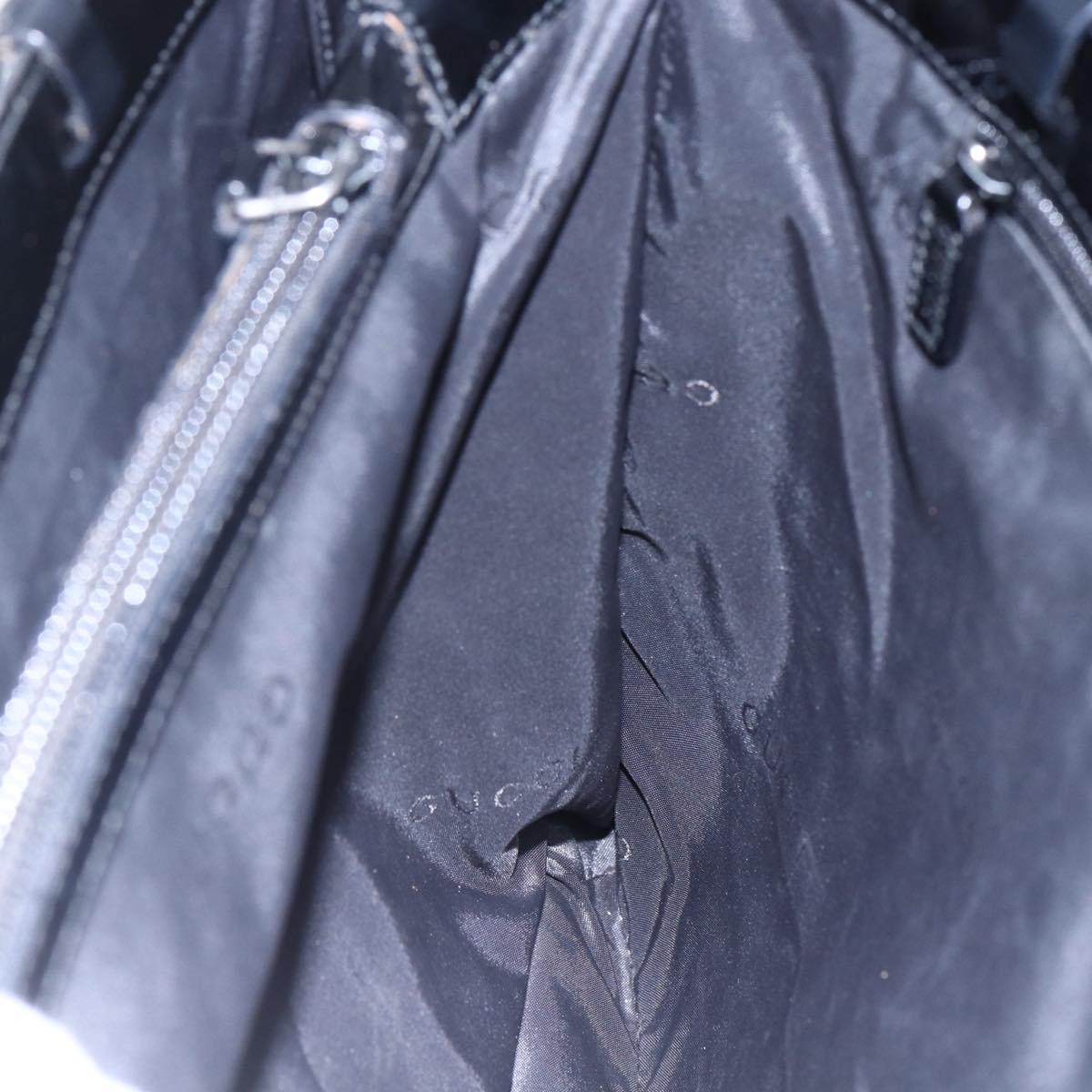 GUCCI GG Canvas Tote Bag Nylon Black Auth ep11191