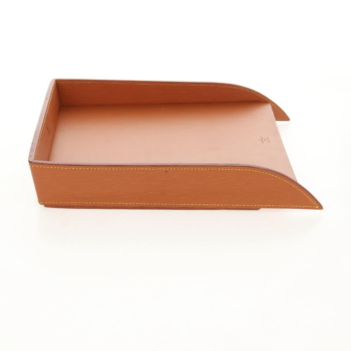 LOUIS VUITTON Epi Documents case Clutch Bag Zipangu Gold LV Auth ep11199V