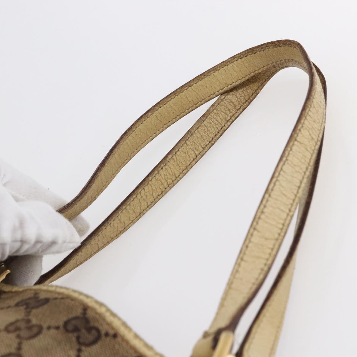GUCCI GG Canvas Tote Bag Beige Gold 120836 Auth ep11204