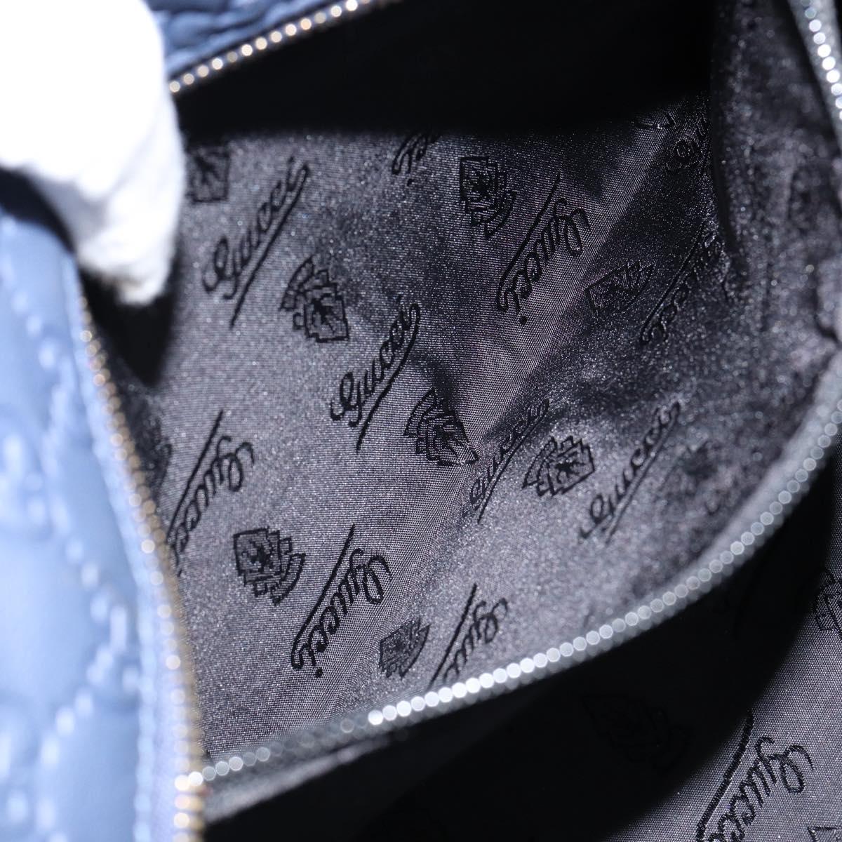 GUCCI Guccissima GG Tote Bag Leather Blue Auth ep11205