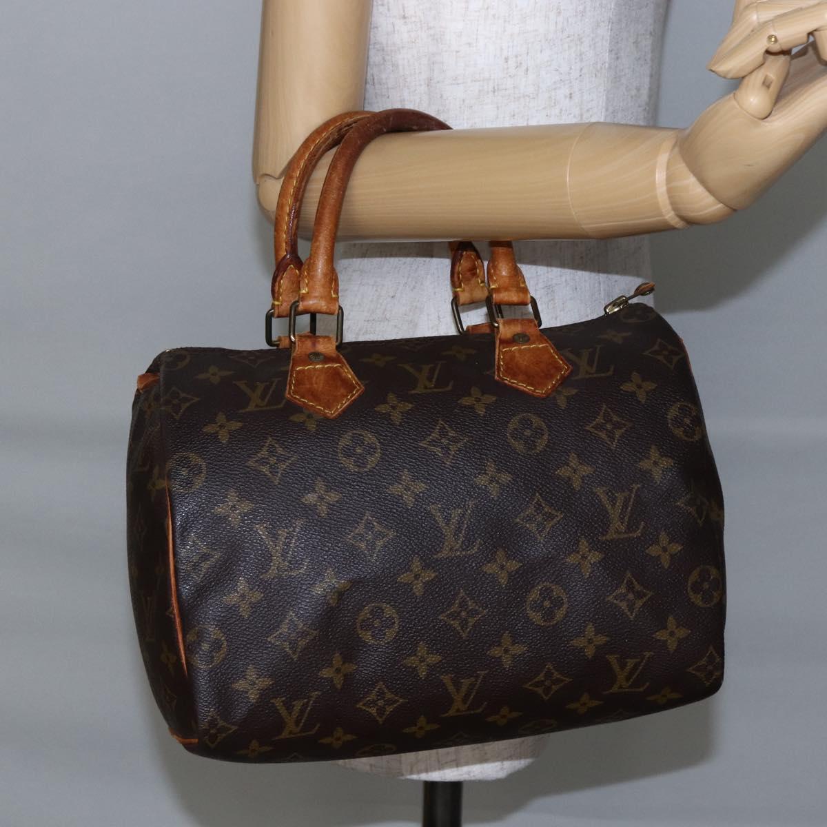 LOUIS VUITTON Monogram Speedy 25 Hand Bag M41528 LV Auth ep11208